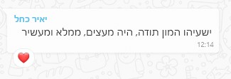 המלצה ישעיהו ריב, קופירייטר ממיר, יאיר כחל